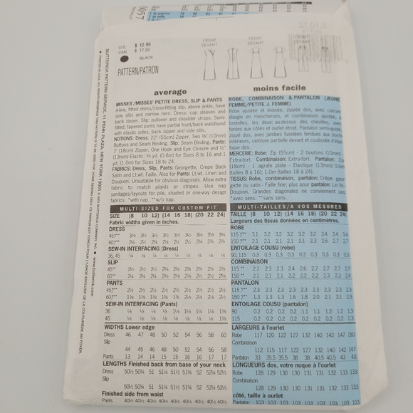 UNCUT Buttrick 6057 David Warren Asian Inspired Dress Sewing Pattern - Picture 3 of 6